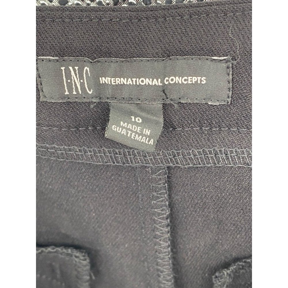 INC International Concept Womens Size 10 Black Wide Leg Pants Zipper NWT Career - Picture 8 of 9